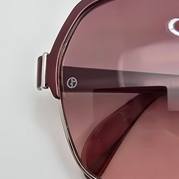 Giorgio Armani GA851/S Burgundy Silver Frame Brown Gradient Butterfly Sunglasses main image 16